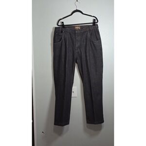 The Haband Tailgater Jeans Men's 38L Black Denim Comfort Fit Side Elastic